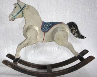 8340 - Wood Toy Rocking Horse - 18" x 15" x 6"
