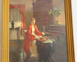 3010 - Vintage Framed Art - 30" x 26"
