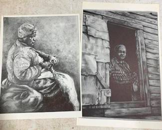 3361 - Pair of signed Prints - 17 x 11
