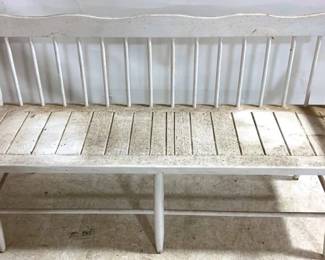 3082 - Painted Wood Bench - 33 x 59 x 19
