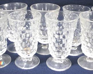 8528 - 8 Fostoria American Glasses - 4.5" Tall
