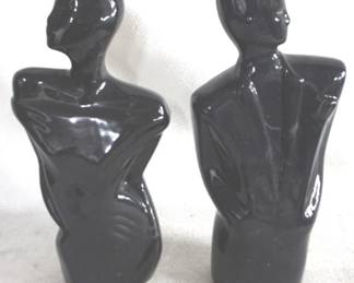 7965 - Man & Woman Ceramic Statues - 14" Tall
