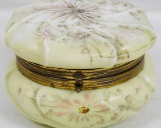 140 - Wave Crest Hand Painted Dresser Box 4x5"
