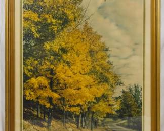 1275 - John Kabel Framed Print "The Road Home" 24x18.5


