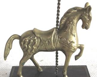 7763 - Brass Carousel Horse - 7.5" x 6.5" x 2.5"
