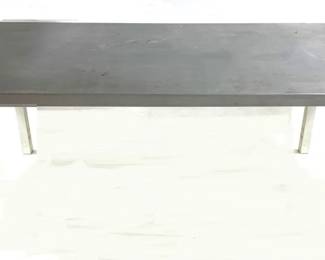 3172 - Large Metal Clad Top Dining Table some scuffs 30" x 88" x 40"
