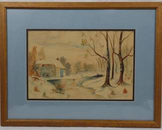 1391 - S. Jenkins Signed Art in Frame 1976 16.5x21

