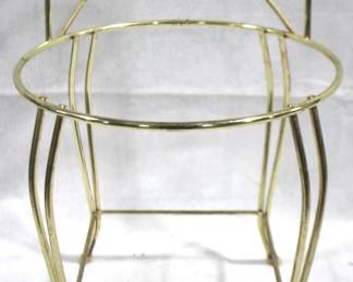 8555 - Brass Vanity Chair Frame - 12" x 24" x 14"
