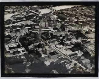 1522 - Framed Photograph of Danville 1969 11x14.5 Cracked
