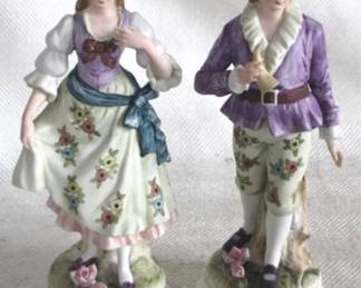 7950 - 2 Andrea Ceramic Figures - 10" Tall
