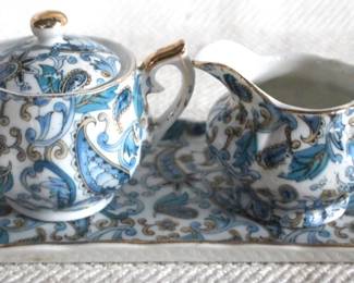 7737 - Lefton China Creamer & Sugar Set
