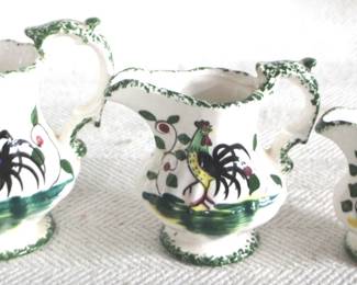 7741 - 3 Ceramic Pitchers - 3" / 3.5" / 4" Tall
