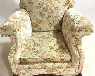 3259 - Queen Anne Sculptured Velour Chair 34 x 32 x 28

