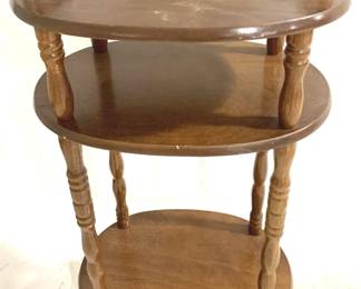3021 - Vintage Tiered Wood Stand - 31" x 15" x 11.5"
