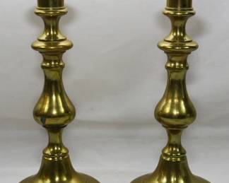 1597 - Pair of Brass Candlesticks 10"
