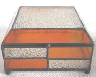 7859 - Glass Jewelry Box - 6x6x3.5
