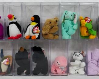116 - 15 Beanie Babies in Cases
