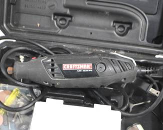 5224 - Craftsman Rotary Tool w/ Case & Accessories You are buying a used as-is electric/electronic item. We do not guarantee all components are present, and if it is not expressly stated, it is untested.
