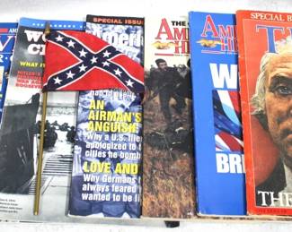 8677 - Lot of War Magazines & Mini Flag
