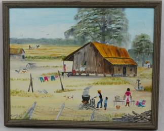 1389 - Signed Oil on Canvas in Frame 18x22
