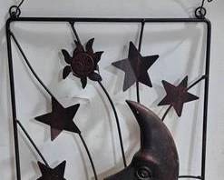 3308 - Moon & Star Metal Wall Decor 17 x 10
