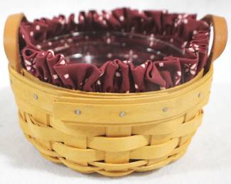 5166 - 2002 Longaberger Basket w Liners - 6" x 3"
