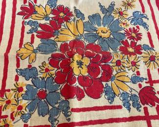 MCM colorful linen dishtowel