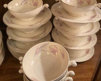 Eggshell Nautilus Tulips Cream Soup Bowls