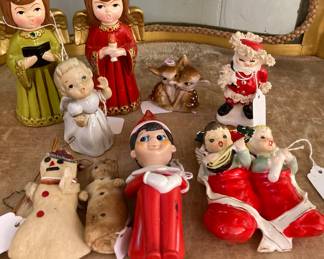Spaghetti Santa, NAPCO angels in Christmas stockings, vintage reindeer…