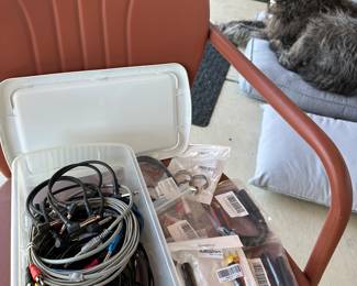 I still have boxes and boxes of speaker and microphone cords, wires & connectors to go thru and organize.  I will post proper pics when I get it done. 