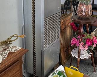 Tiffany Style, brass over cast iron, art deco- Exco floor lamp. 