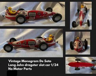 Vintage Mongram De Soto Long John Dragster slot car