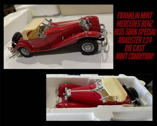 Franklin Mint 1935 Mercedes Benz 500K Special Roadster; 1/24; New In Box!