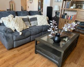 Living room like new reclining couch 