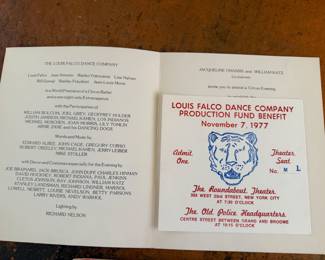 Collectible ticket and program from NYC event. 