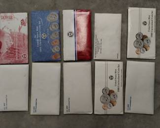 Vintage sealed mint uncirculated American coins