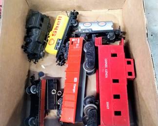 Vintage tin trains and cars