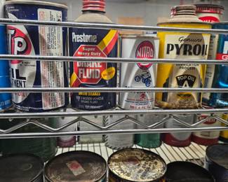 Antique and vintage cans