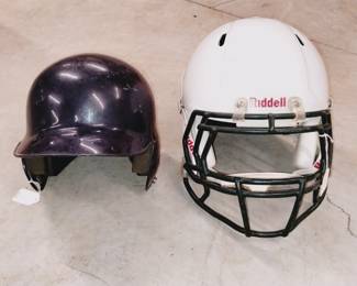 Vintage athletic helmets