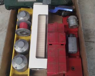 Vintage tin trains and cars