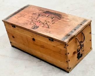 Antique Cass toys Pirate theme toy box