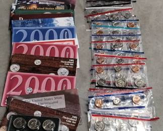 Vintage sealed mint uncirculated American coins