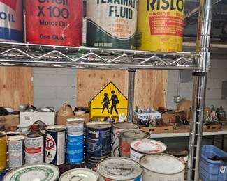Antique and vintage cans