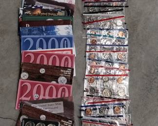 Vintage sealed mint uncirculated American coins