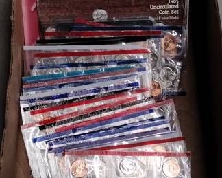 Vintage sealed mint uncirculated American coins