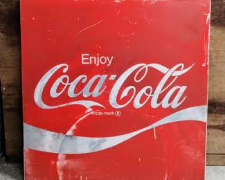 Vintage Large metal Coca-Cola advertisement