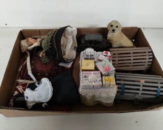 Vintage dollhouse furniture and accessories