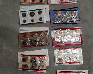 Vintage sealed mint uncirculated American coins