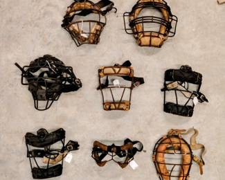 Vintage baseball (catcher/umpire,) helmets