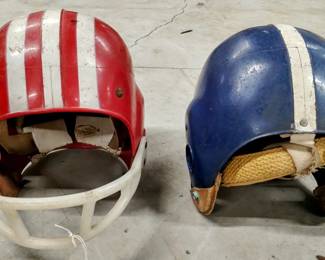 Vintage athletic helmets